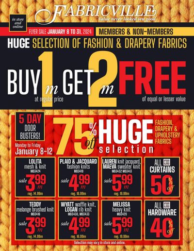 Fabricville Flyer January 8 to 31