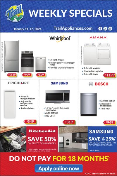 Trail Appliances (AB & SK) Flyer January 11 to 17
