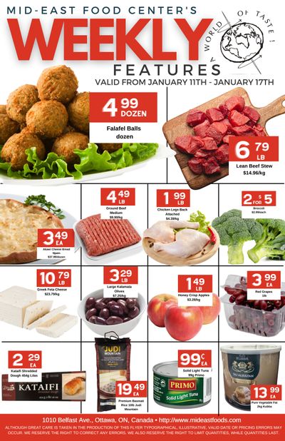 Mid-East Food Centre Flyer January 11 to 17