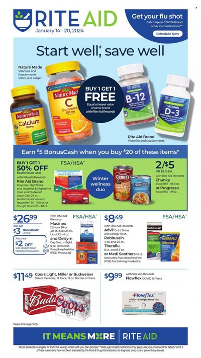 RITE AID Weekly Ad Flyer Specials January 14 to January 20, 2024