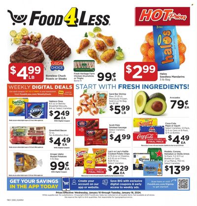 Food 4 Less (IL) Weekly Ad Flyer Specials January 10 to January 16, 2024