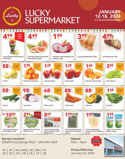 Lucky Supermarket (Surrey) Flyer January 12 to 18