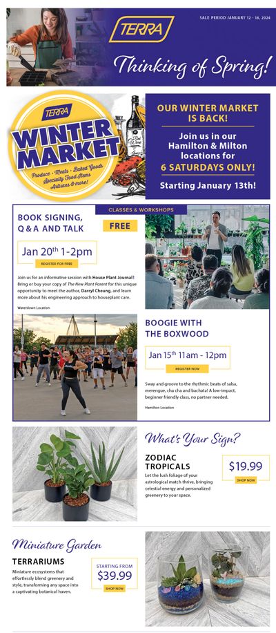 Terra Greenhouses Flyer January 12 to 18