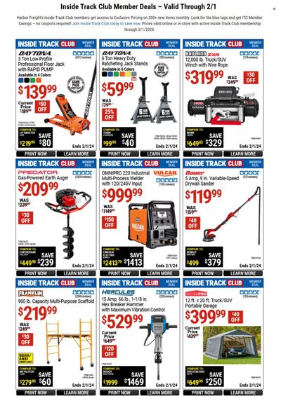 Harbor Freight Weekly Ad Flyer Specials January 7 to February 1, 2024