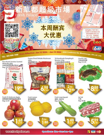 Fresh Palace Supermarket Flyer January 12 to 18