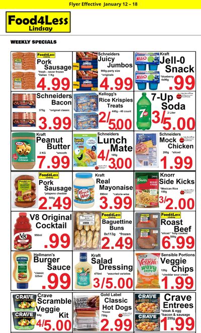 Food 4 Less (Lindsay) Flyer January 12 to 18
