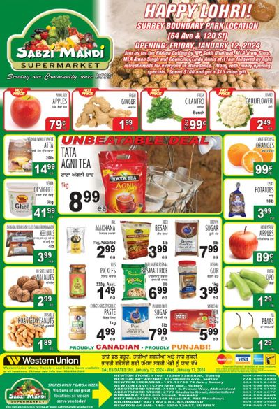 Sabzi Mandi Supermarket Flyer January 12 to 17