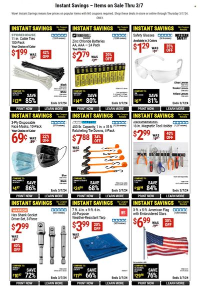 Harbor Freight Weekly Ad Flyer Specials January 13 to March 7, 2024