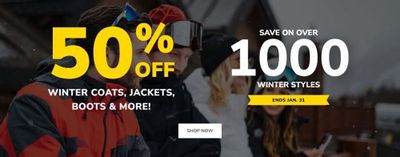 Sporting Life Canada: Save 50% on Winter Coats, Jackets, Boots, and More + Winter Clearance up to 60% off