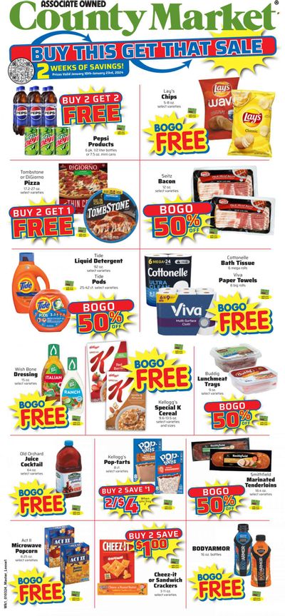 County Market (IL, IN, MO) Weekly Ad Flyer Specials January 10 to January 23, 2024