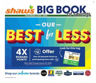 Shaw’s (MA, ME, NH, RI, VT) Weekly Ad Flyer Specials January 10 to February 8, 2024