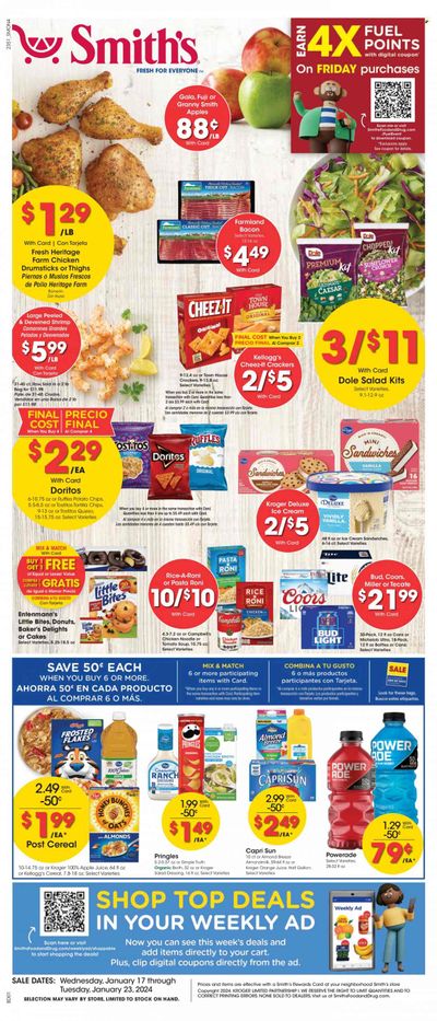Smith's (AZ, ID, MT, NM, NV, UT, WY) Weekly Ad Flyer Specials January 17 to January 23, 2024