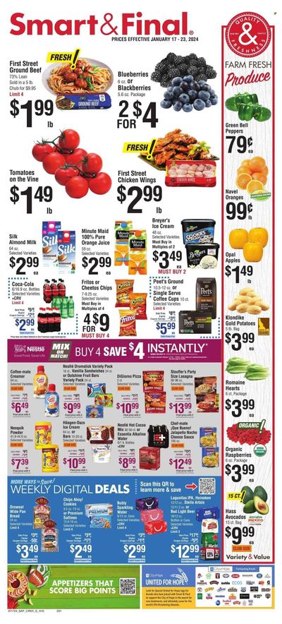 Smart & Final (CA) Weekly Ad Flyer Specials January 17 to January 23, 2024