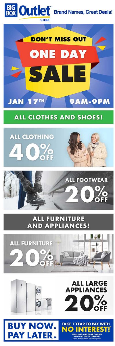 Big Box Outlet Store Flyer January 17