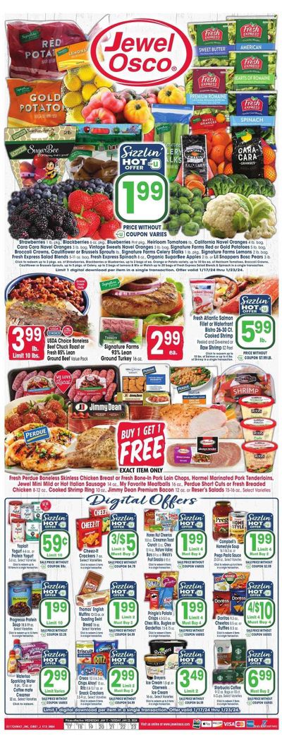 Jewel Osco (IN) Weekly Ad Flyer Specials January 17 to January 23, 2024