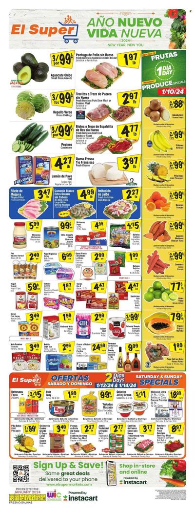 El Super (CA) Weekly Ad Flyer Specials January 10 to January 16, 2024