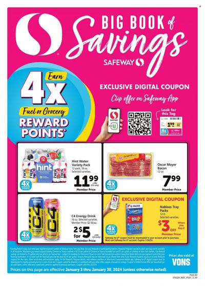 Safeway (CA) Weekly Ad Flyer Specials January 3 to January 30, 2024
