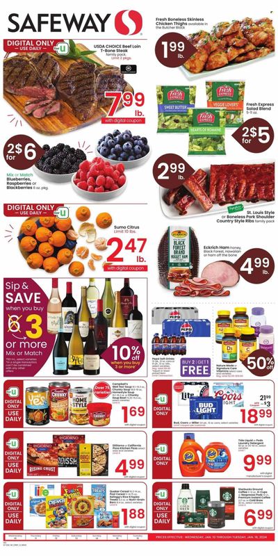 Safeway (CO) Weekly Ad Flyer Specials January 10 to January 16, 2024