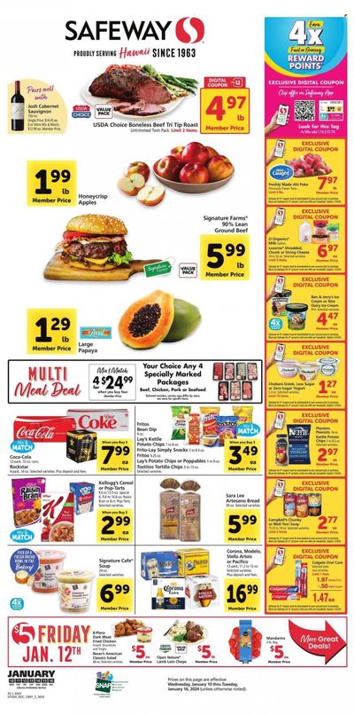 Safeway (HI) Weekly Ad Flyer Specials January 10 to January 16, 2024