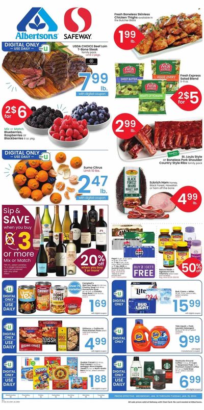 Safeway (MT) Weekly Ad Flyer Specials January 10 to January 16, 2024