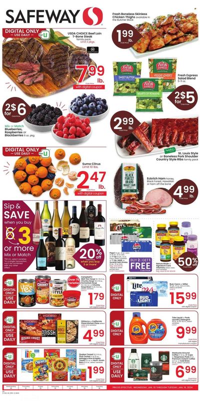 Safeway (MT) Weekly Ad Flyer Specials January 10 to January 16, 2024