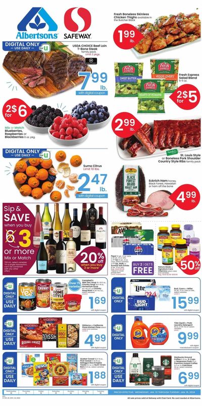 Safeway (MT) Weekly Ad Flyer Specials January 10 to January 16, 2024