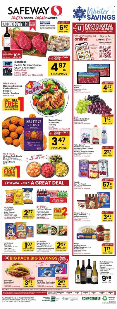 Safeway (WY) Weekly Ad Flyer Specials January 10 to January 16, 2024