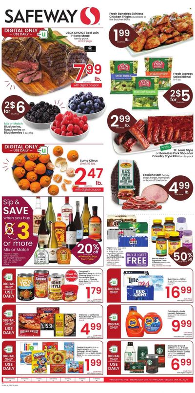 Safeway (WY) Weekly Ad Flyer Specials January 10 to January 16, 2024