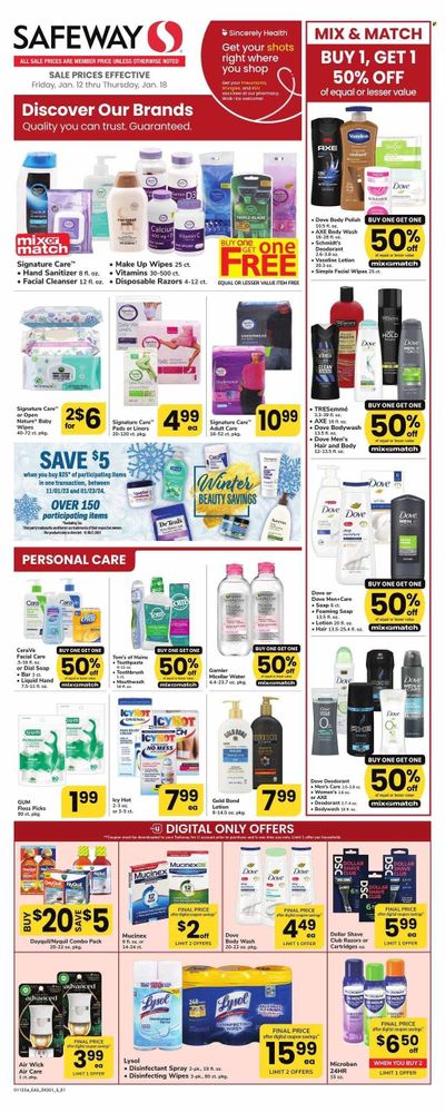 Safeway (MD, VA) Weekly Ad Flyer Specials January 12 to January 18, 2024