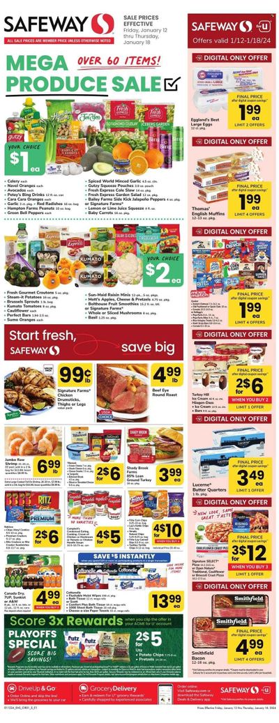 Safeway (DC, MD) Weekly Ad Flyer Specials January 12 to January 18, 2024