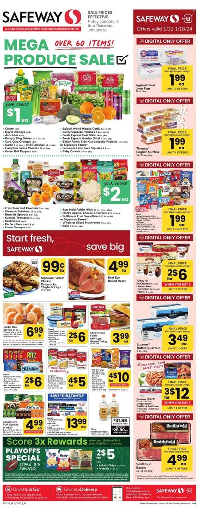 Safeway (DC) Weekly Ad Flyer Specials January 12 to January 18, 2024