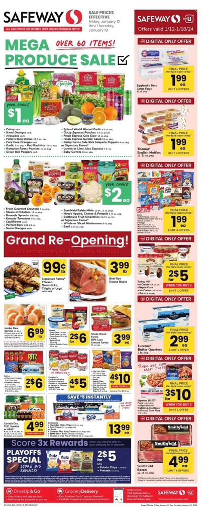Safeway (MD) Weekly Ad Flyer Specials January 12 to January 18, 2024