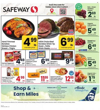 Safeway (AK) Weekly Ad Flyer Specials January 17 to January 23, 2024