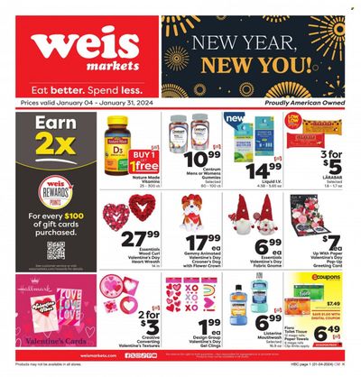 Weis (MD, NY, PA) Weekly Ad Flyer Specials January 4 to January 31, 2024