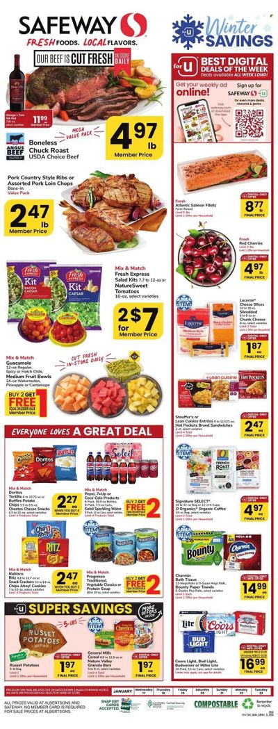 Safeway (SD) Weekly Ad Flyer Specials January 17 to January 23, 2024