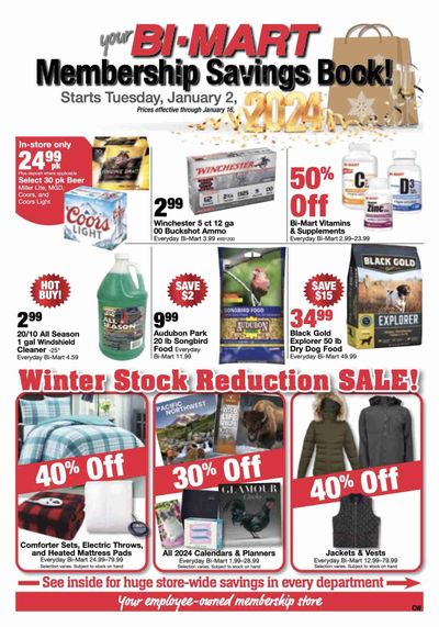 Bi-Mart (ID, OR, WA) Weekly Ad Flyer Specials January 2 to January 16, 2024