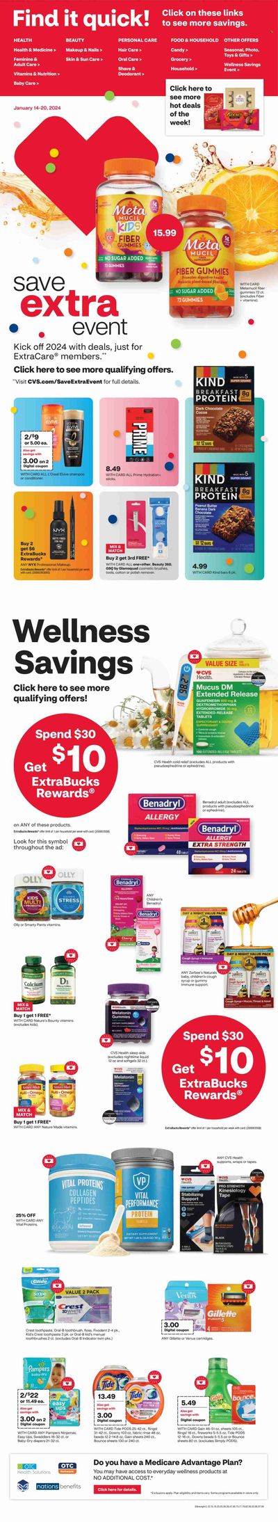 CVS Pharmacy Weekly Ad Flyer Specials January 14 to January 20, 2024