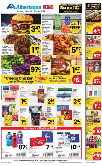 Vons (NV) Weekly Ad Flyer Specials January 10 to January 16, 2024