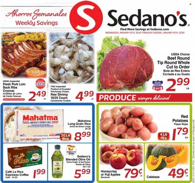 Sedano's (FL) Weekly Ad Flyer Specials January 10 to January 16, 2024