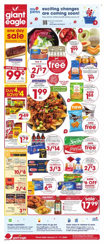 Giant Eagle (OH) Weekly Ad Flyer Specials January 11 to January 17, 2024