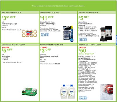 Costco Canada More Savings Weekly Coupons/Flyers for: Quebec, November 4 -1 0