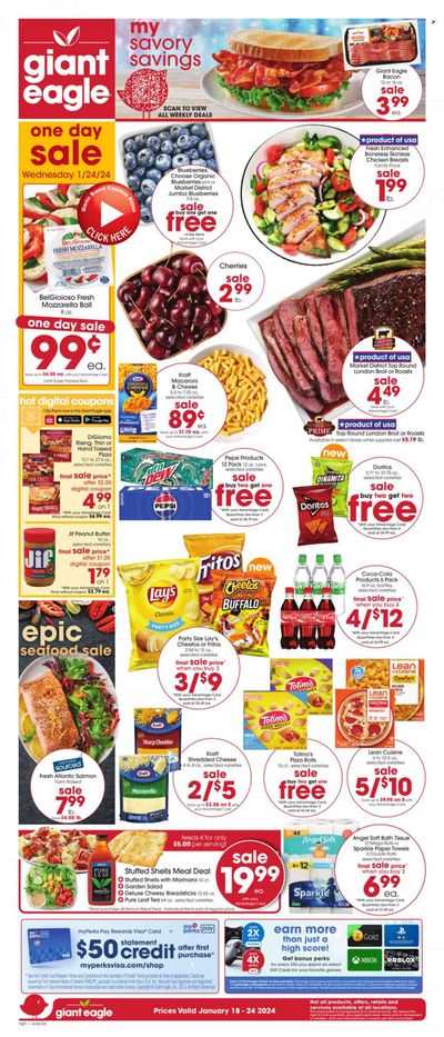 Giant Eagle (OH) Weekly Ad Flyer Specials January 18 to January 24, 2024