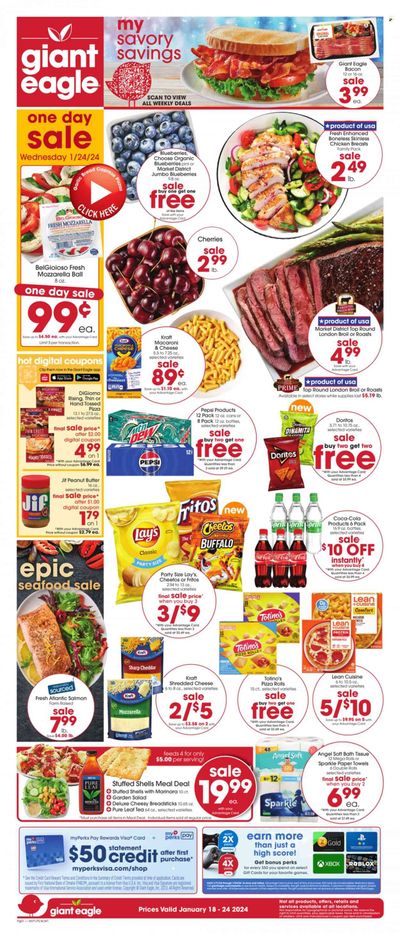 Giant Eagle (PA) Weekly Ad Flyer Specials January 18 to January 24, 2024