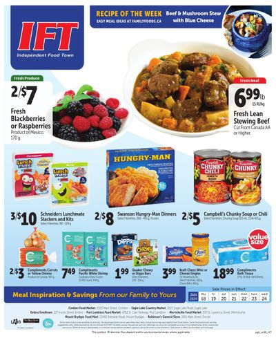 IFT Independent Food Town Flyer January 18 to 24