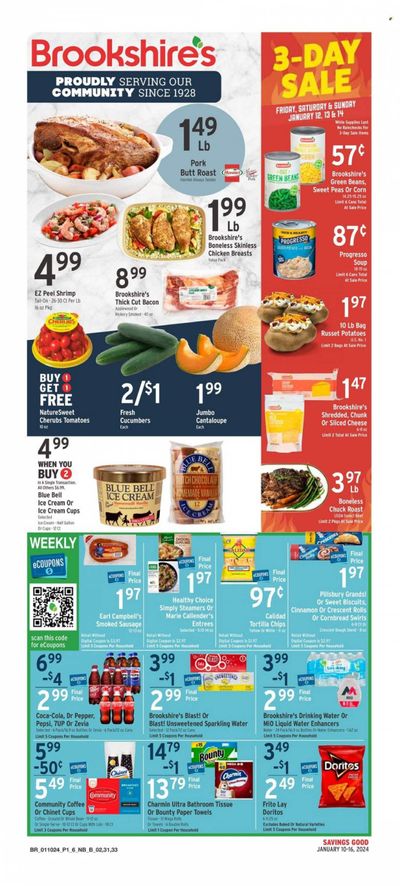 Brookshires (AR, LA, TX) Weekly Ad Flyer Specials January 10 to January 16, 2024