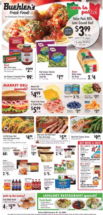Buehler's (OH) Weekly Ad Flyer Specials January 10 to January 16, 2024