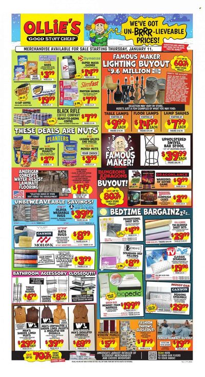 Ollie's Bargain Outlet Weekly Ad Flyer Specials January 11 to January 17, 2024