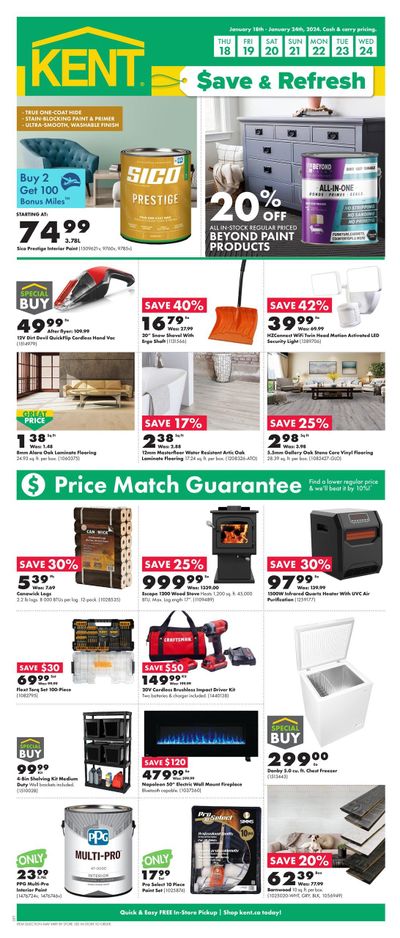 Kent Building Supplies Flyer January 18 to 24