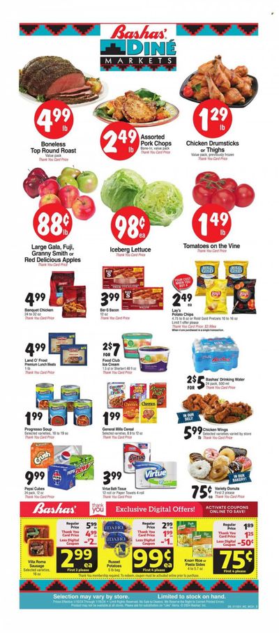 Bashas' Diné Markets (AZ, NM) Weekly Ad Flyer Specials January 10 to January 16, 2024