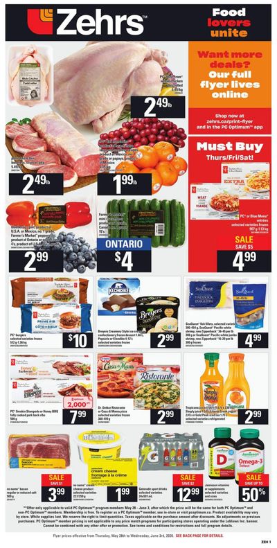 Zehrs Flyer May 28 to June 3